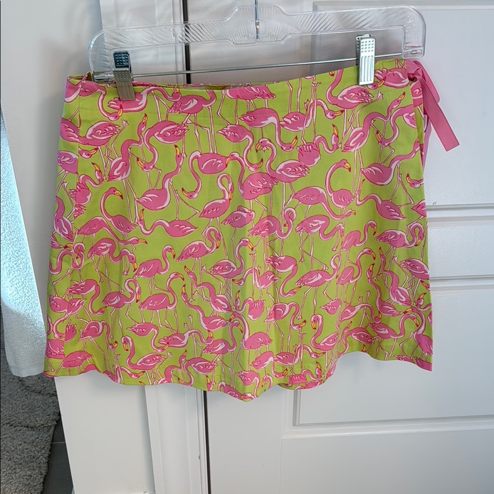NWT KEY WEST Vibrant Flamingo Print Mini Skort